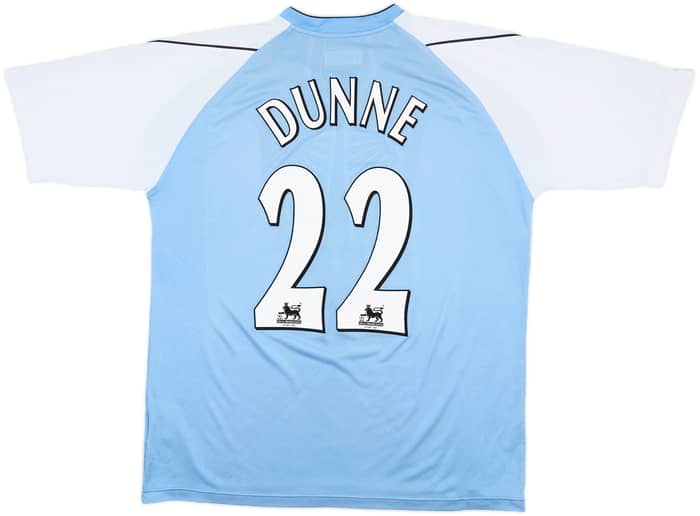 2006-07 Manchester City Home Shirt Dunne #22 - 7/10 - (XL)
