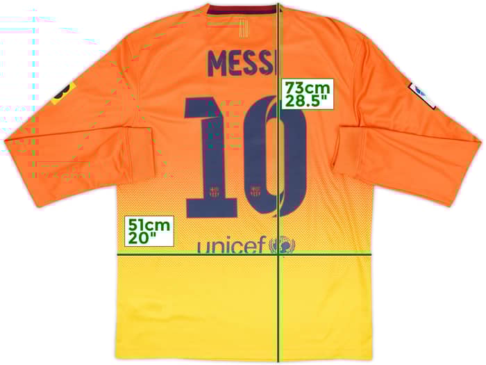 2012-13 Barcelona Away L/S Shirt Messi #10 - 9/10 - (M)