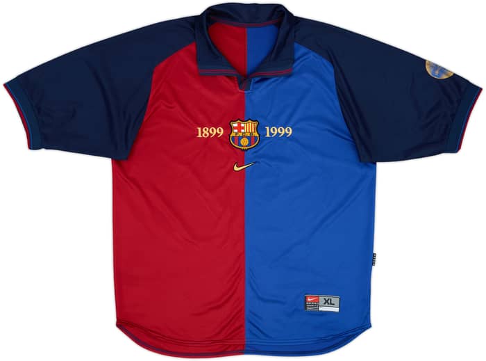 1999-00 Barcelona Centenary Home Shirt Guardiola #4 - 8/10 - (XL)