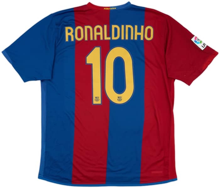 2006-07 Barcelona Home Shirt Ronaldinho #10 - 8/10 - (XL)