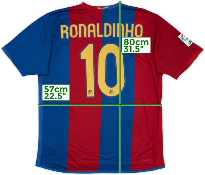 2006-07 Barcelona Home Shirt Ronaldinho #10 - 8/10 - (XL)