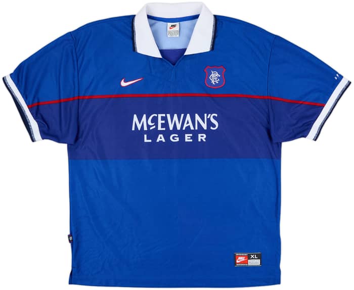 1997-99 Rangers Home Shirt Gascoigne #8 - 9/10 - (XL)