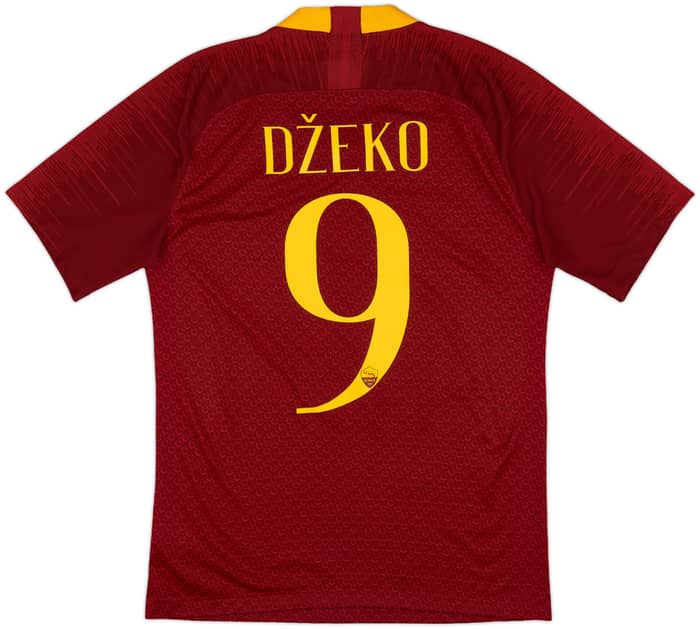 2018-19 Roma Authentic Home Shirt Dzeko #9 - 8/10 - (S)
