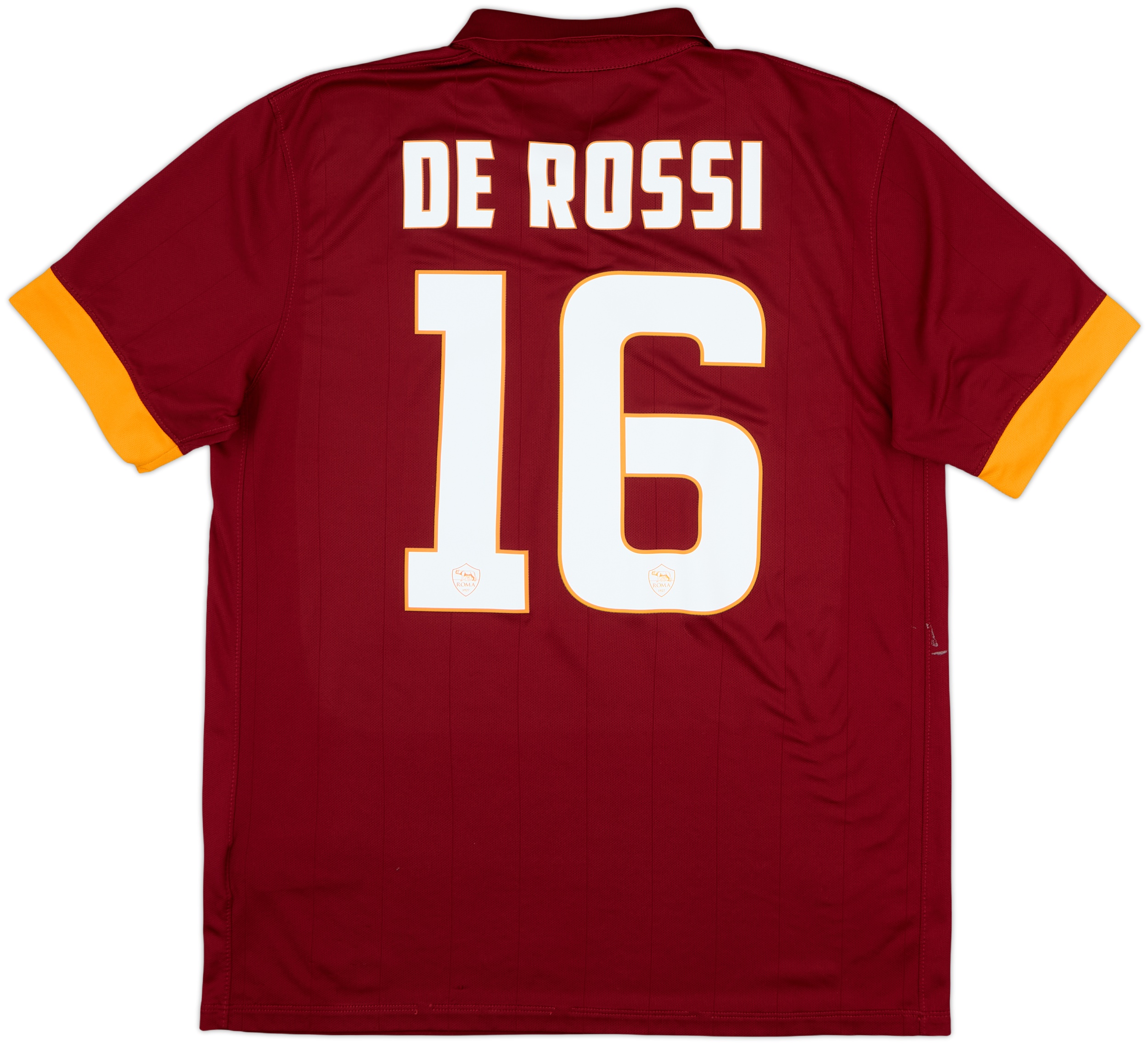 2014-15 Roma Home Shirt De Rossi #16 - 6/10 - (L)