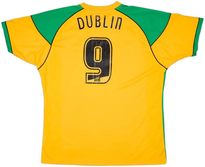 2006-08 Norwich Home Shirt Dublin #9 - 6/10 - (XXL)