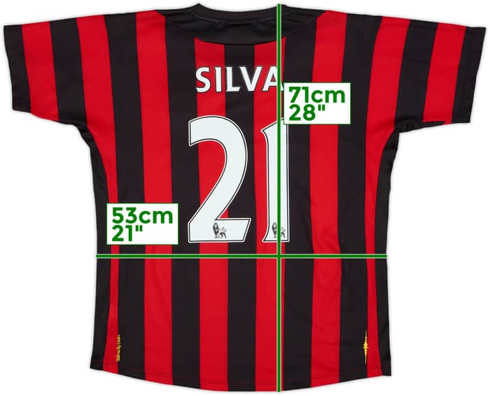 2011-12 Manchester City Away Shirt Silva #21 - 7/10 - (L)