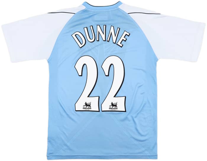 2006-07 Manchester City Home Shirt Dunne #22 - 7/10 - (M)