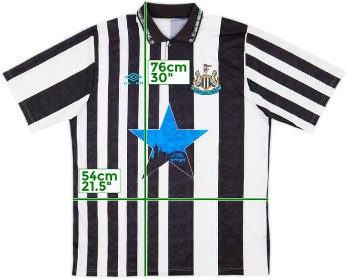 1991-93 Newcastle Home Shirt - 6/10 - (XL)