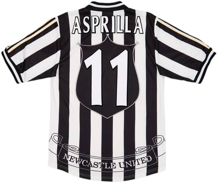 1997-99 Newcastle Home Shirt Asprilla #11 - 8/10 - (S)