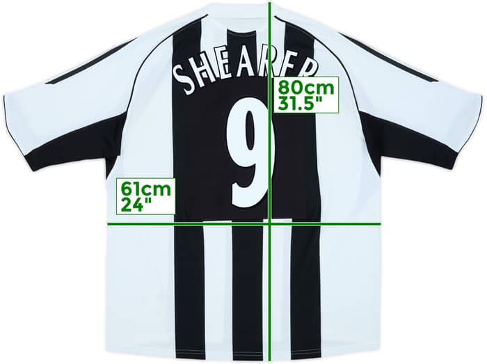 2005-07 Newcastle Home Shirt Shearer #9 - 9/10 - (XL)