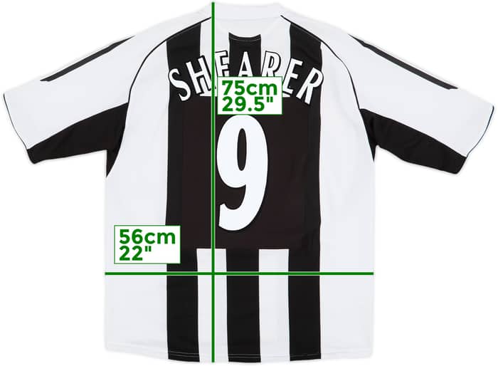 2005-07 Newcastle Home Shirt Shearer #9 - 8/10 - (L)