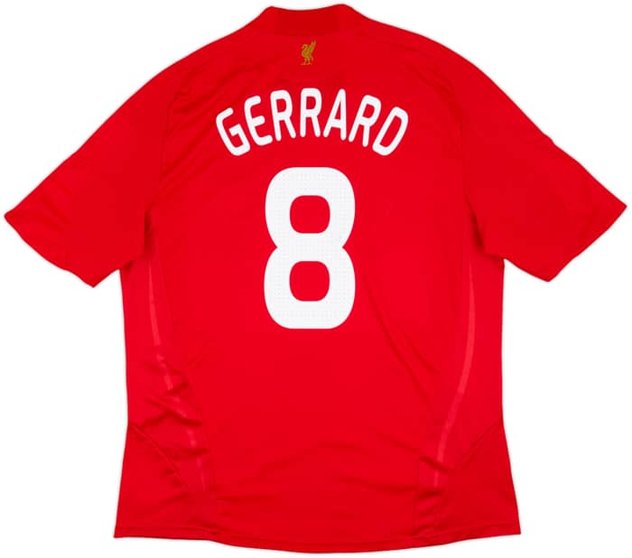2008-10 Liverpool Home Shirt Gerrard #8 - 5/10 - (XL)