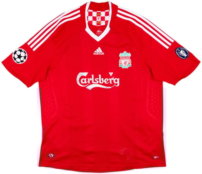 2008-10 Liverpool Home Shirt Gerrard #8 - 5/10 - (XL)