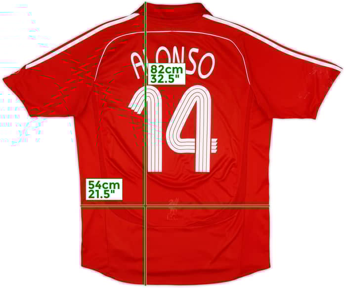 2006-08 Liverpool Home Shirt Alonso #14 - 5/10 - (L)