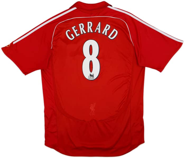 2006-08 Liverpool Home Shirt Gerrard #8 - 6/10 - (XL)