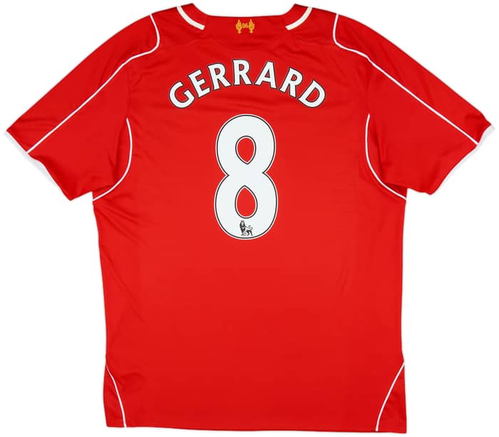 2014-15 Liverpool Home Shirt Gerrard #8 - 8/10 - (XL)