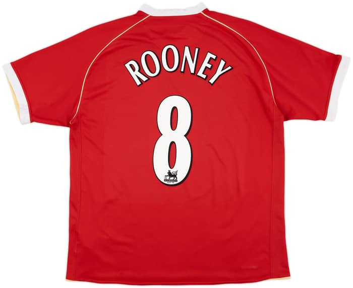 2006-07 Manchester United Home Shirt Rooney #8 - 5/10 - (XL)
