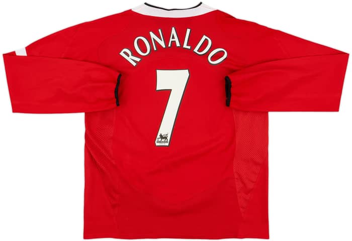 2004-06 Manchester United Home L/S Shirt Ronaldo #7 - 8/10 - (M)