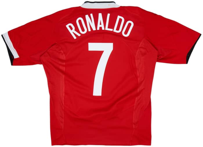 2004-06 Manchester United Home Shirt Ronaldo #7 - 8/10 - (XL.Boys)