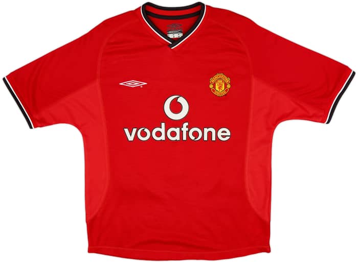 2000-02 Manchester United Home Shirt Scholes #18 - 9/10 - (Y)