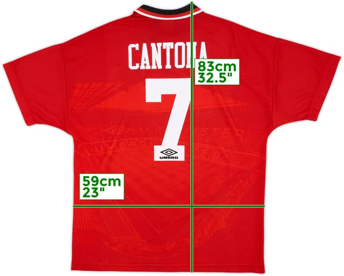 1994-96 Manchester United Home Shirt Cantona #7 - 10/10 - (XL)