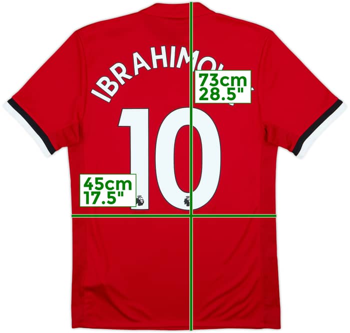 2017-18 Manchester United Home Shirt Ibrahimovic #10 (S)