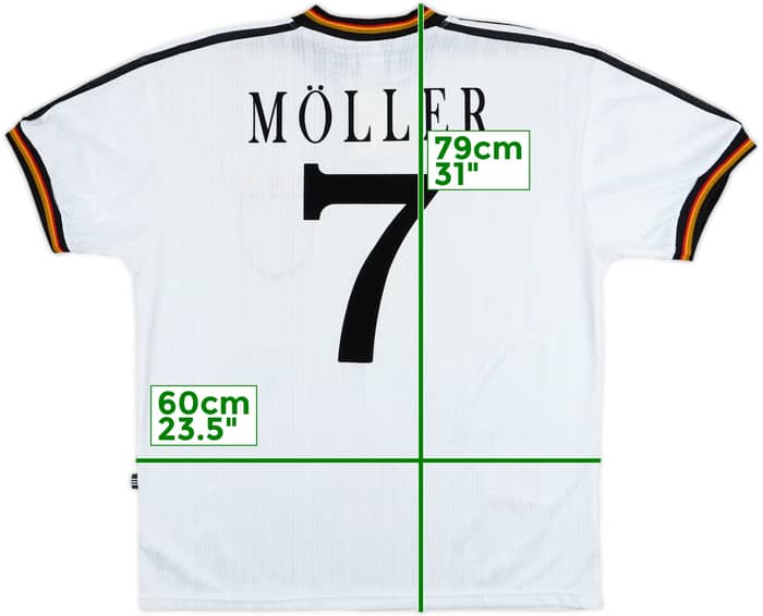 1996-98 Germany Home Shirt Moller #7 - 10/10 - (XL)