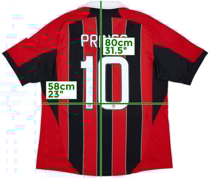 2012-13 AC Milan Home Shirt Prince #10 - 7/10 - (XL)