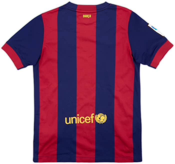 2014-15 Barcelona Home Shirt - 7/10 - (M.Boys)