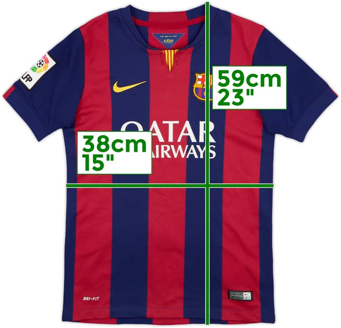 2014-15 Barcelona Home Shirt - 7/10 - (M.Boys)