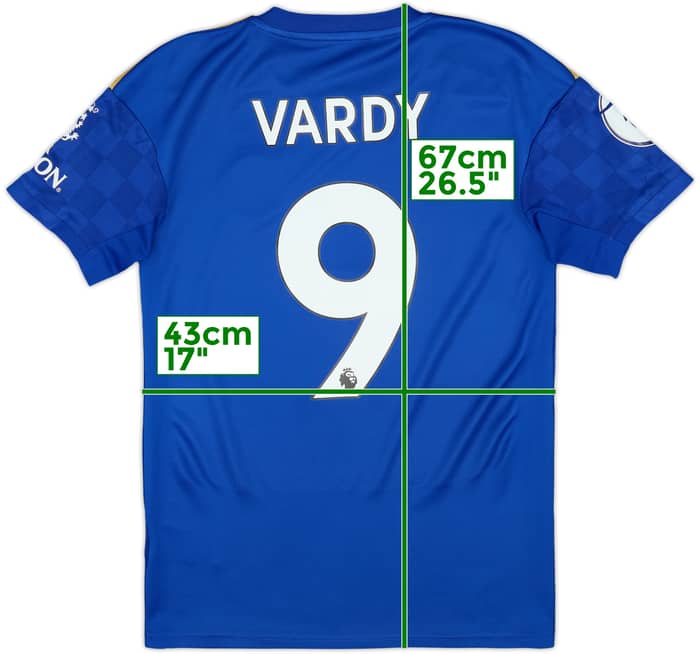 2019-20 Leicester Home Shirt Vardy #9 - 6/10 - (XS)
