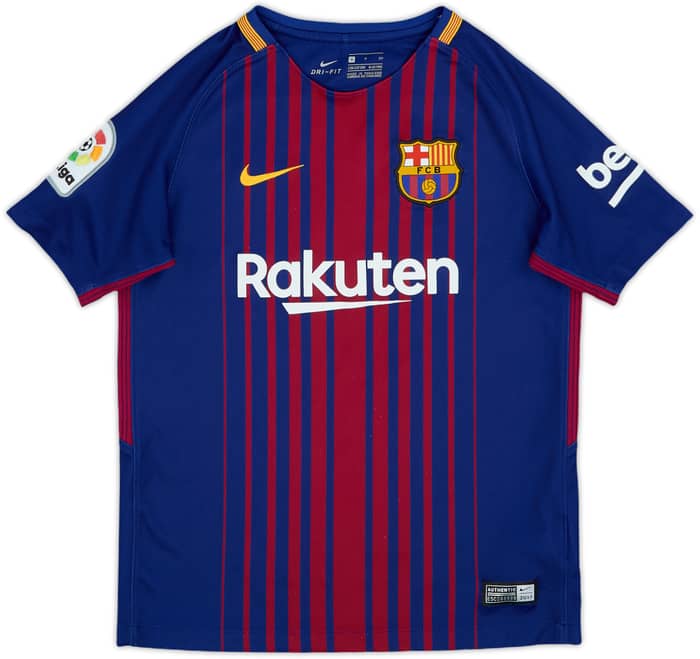 2017-18 Barcelona Home Shirt - 8/10 - (S.Boys)