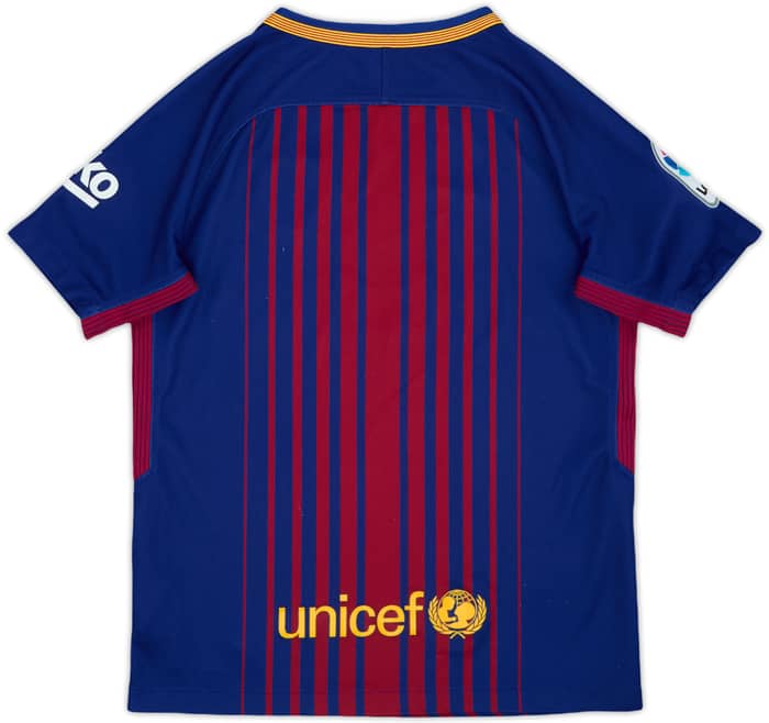 2017-18 Barcelona Home Shirt - 8/10 - (S.Boys)