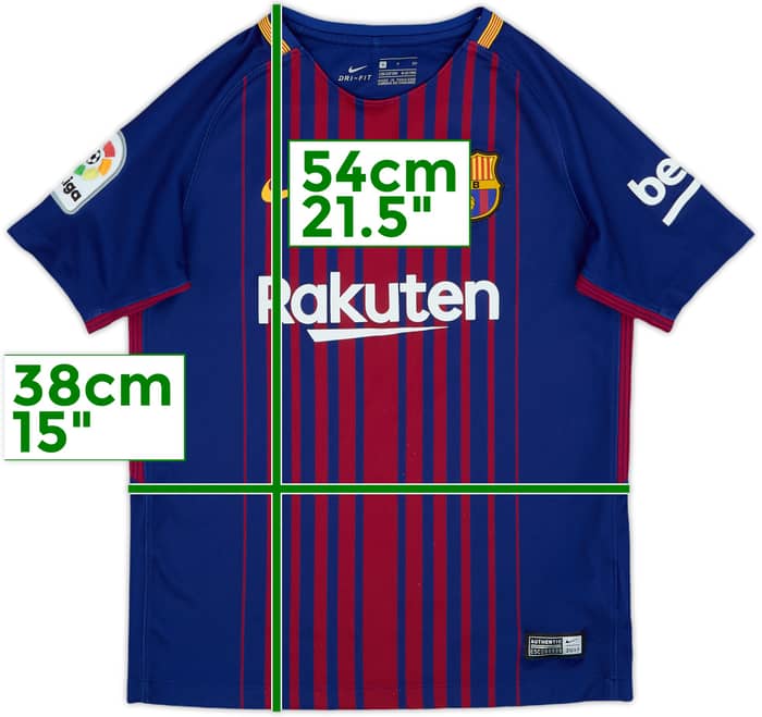 2017-18 Barcelona Home Shirt - 8/10 - (S.Boys)