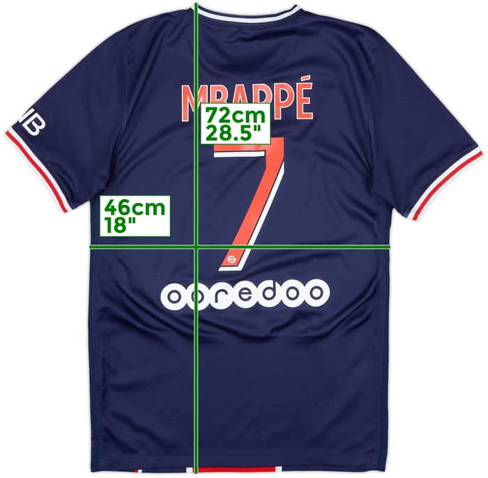 2020-21 Paris Saint-Germain Home Shirt Mbappe #7 - 7/10 - (S)