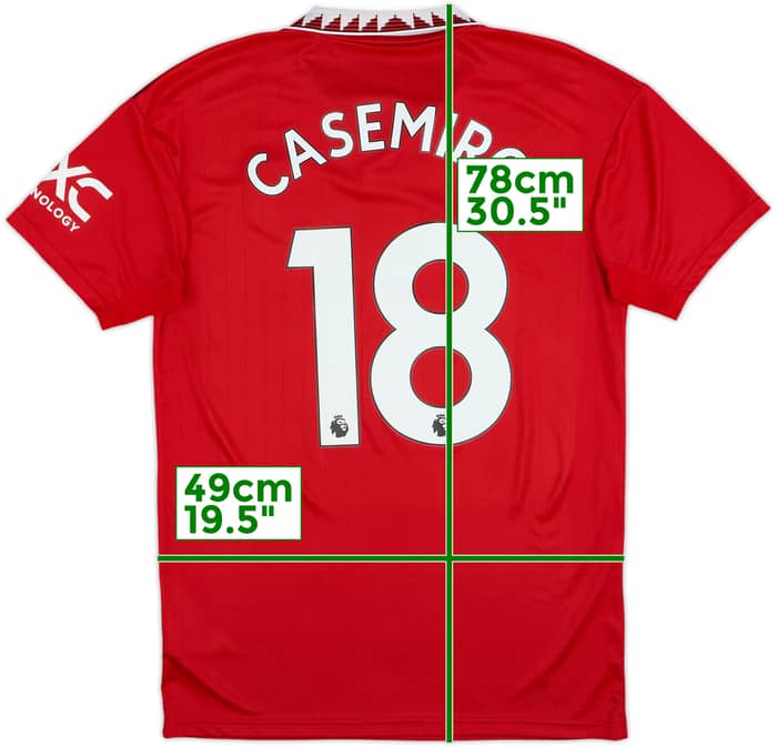 2022-23 Manchester United Home Shirt Casemiro #18 - 8/10 - (M)