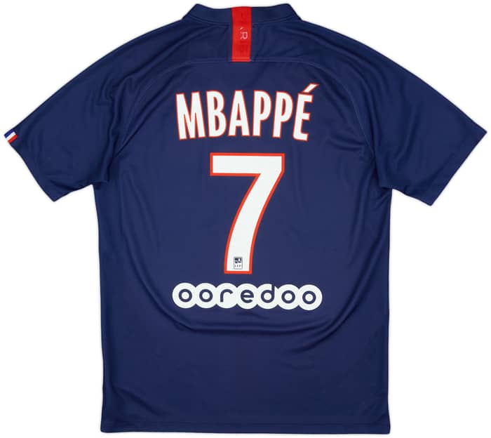 2019-20 Paris Saint-Germain Home Shirt Mbappe #7 - 9/10 - (M)