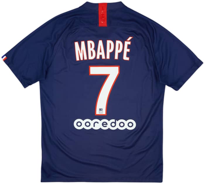 2019-20 Paris Saint-Germain Home Shirt Mbappe #7 - 9/10 - (M)