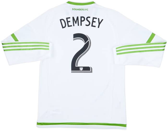 2015 Seattle Sounders Player Issue Away L/S Shirt Dempsey #2 (L)