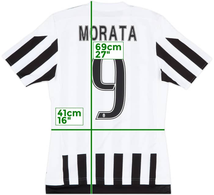 2015-16 Juventus Home Shirt Morata #9 - 9/10 - (XS)