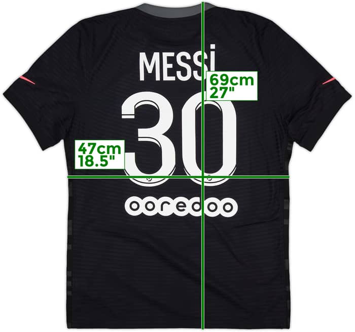 2021-22 Paris Saint-Germain Authentic Third Shirt Messi #30 - 8/10 - (M)