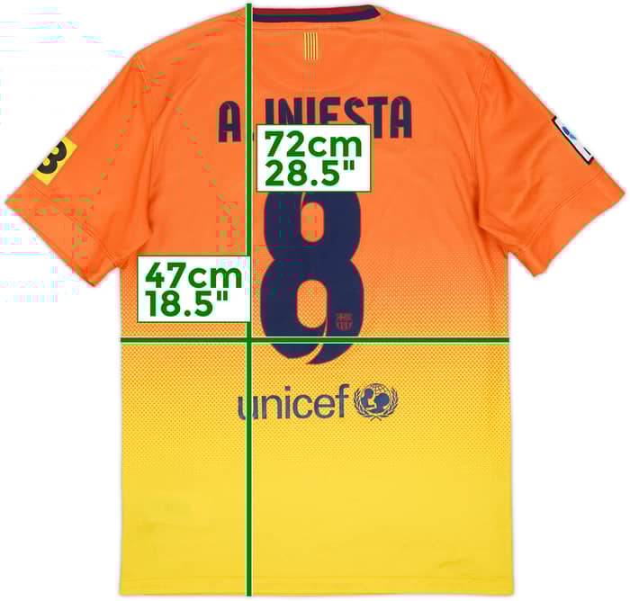 2012-13 Barcelona Away Shirt A.Iniesta #8 - 8/10 - (S)