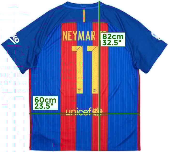 2016-17 Barcelona Home Shirt Neymar Jr #11 - 10/10 - (XL)