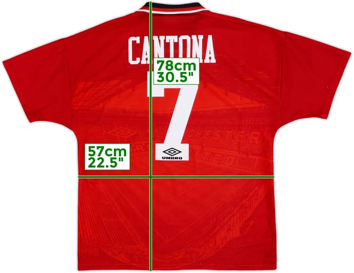 1994-96 Manchester United Home Shirt Cantona #7 - 8/10 - (L)