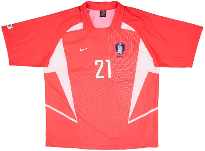 2002-03 South Korea Home Shirt J.S.Park #21 - 9/10 - (XXL)