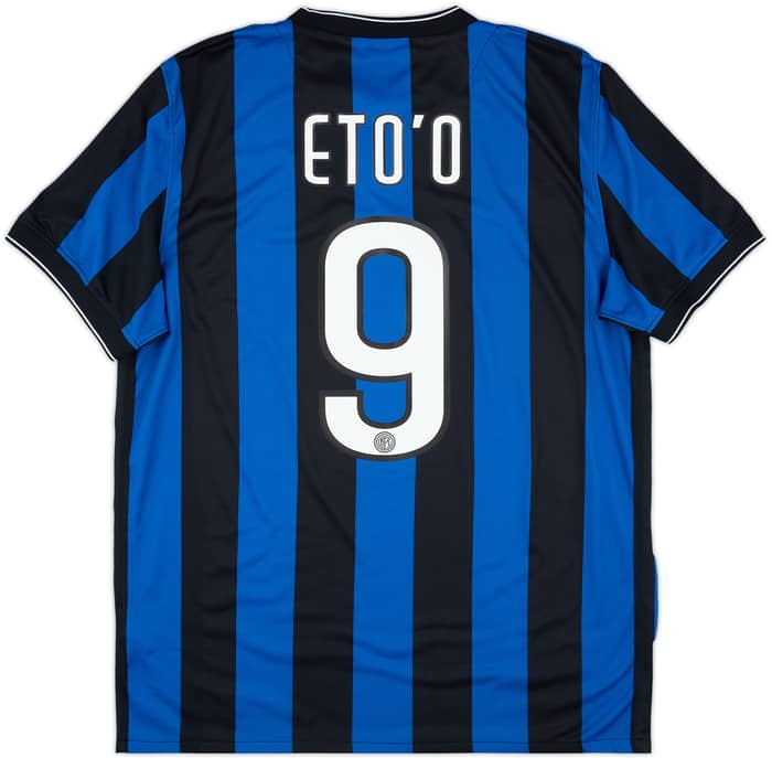2009-10 Inter Milan Home Shirt Eto'o #9 - 8/10 - (L)