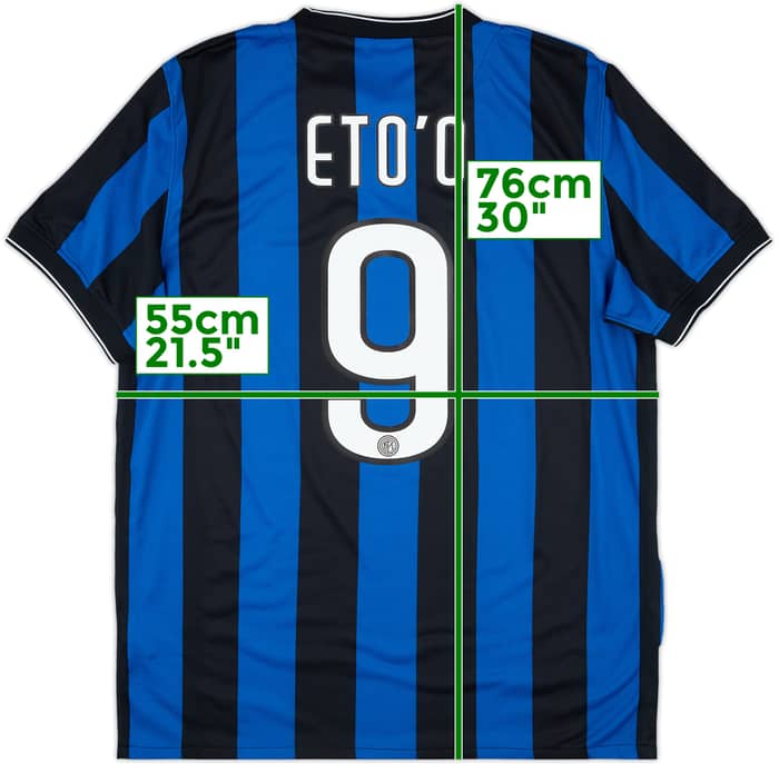 2009-10 Inter Milan Home Shirt Eto'o #9 - 8/10 - (L)
