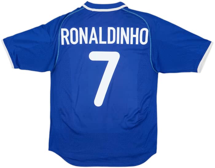 2000-02 Brazil Away Shirt Ronaldinho #7 - 9/10 - (M)