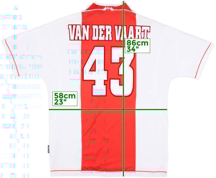 1999-00 Ajax Home Shirt Van Der Vaart #43 - 9/10 - (XL)