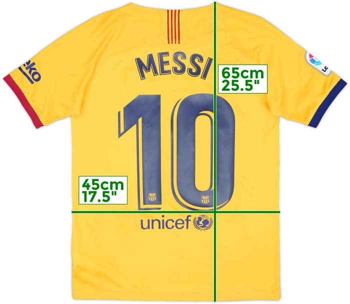 2019-20 Barcelona Away Shirt Messi #10 - 8/10 - (XL.Boys)